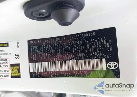 2024 Toyota Corolla Le из США, поврежденный, VIN 5YFB4MDE3RP087700